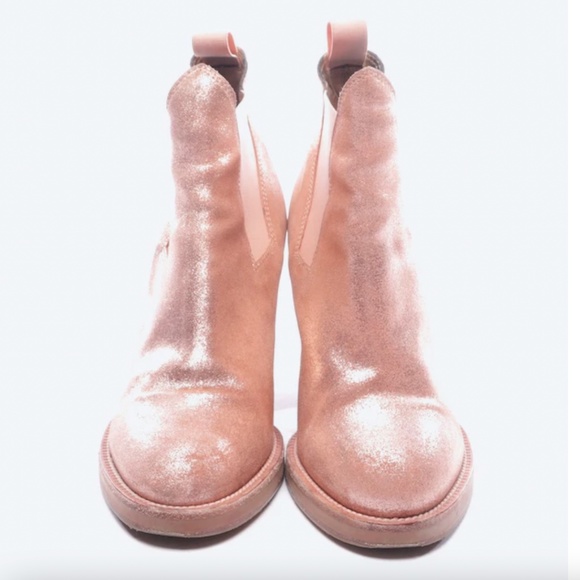 ACNE STUDIOS Rose Gold Metallic Chelsea Boots EUC/sz 37= US sz: 7 - Picture 7 of 14